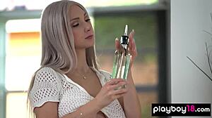 Platinum blonde babe skylar vox gets massaged and fucked