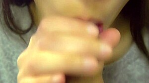Stepson insists and japanese wife gives him a blowjob