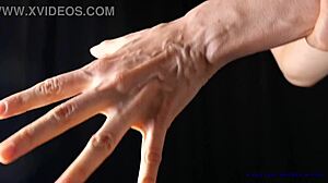 european milf shows hand veins fetish