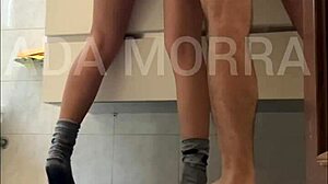 afternoon playing with my friend and she finish wearing my cum in her panties