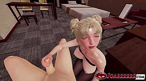 Sexy fukaya akiko licks frenulum in pantyhose hentai