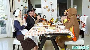 family fuck session before holiday feast