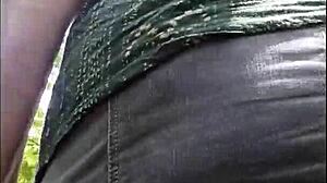 Mature Sucks Hard Cock In Woods