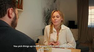 student came for english lesson but got anal training instead