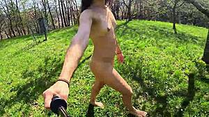 I walk and strip naked in the middle of nature