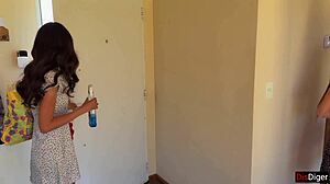 time stop freeze two maids fucked by hackers in kitchen creampie