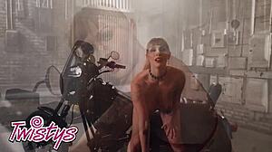 Naughty angel young turns up the heat with leather twerking and a sultry solo finish