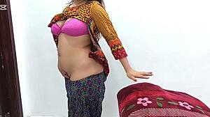desi stepmom sexy striptease with pissing and ass hole closeup