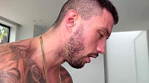 Beautiful tattooed girl wants double penetration first time