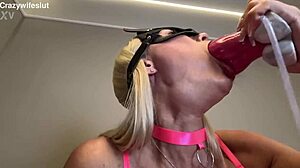 Crazywifeslut knot dildo fantasy both holes stuffed and creampied