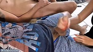 she takes two cocks in her brazilian ass