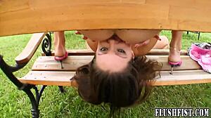 Stunning babes enjoy 69 fisting fun together