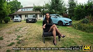 Debt4k risky fuck with a debt collector