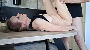 Blonde Milf Taken Roughly On The Kitchen Table