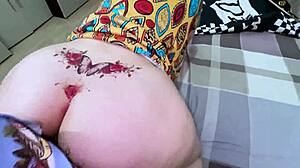 Stepson caught mature beauty posing and gave her triple pleasure