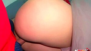 Stepson fucks stepmother in anal and squeezes her big ass
