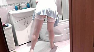 Lover Fucked My Wife Doggystyle On Washing Machine And Creampie