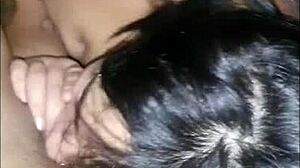 Sister in law records her gagging orgasm