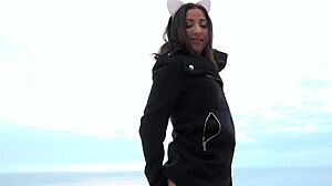spanish bunny sucks near beach