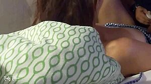 Visiting my stepsister at midnight she eats my cum from the condom