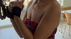 hot milf gets naughty and begs to be fucked in the ass and taking a huge load in her mouth and face