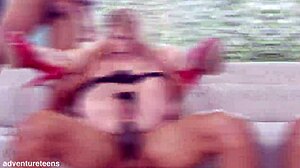 TWO HUGE COCKS FOR MINA K DAP ANAL