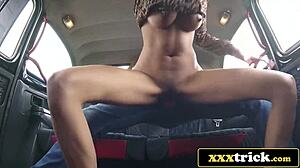 brazilian ebony beauty takes a wild ride in czech taxi