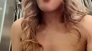Ladyboy mint solo masturbation with toys