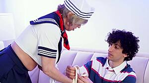 Stacked milf offers sailor costume anal