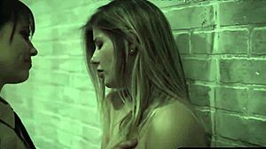 blonde teen threesome with prison guards