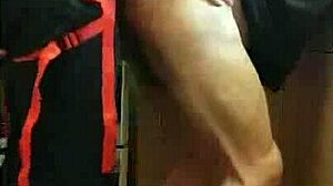 Pegging boyfriend ass to mouth in kitchen cornfield bathroom