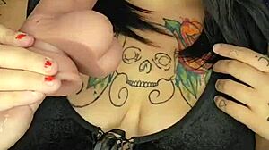 lipstick marks and sloppy deepthroat on fat cock