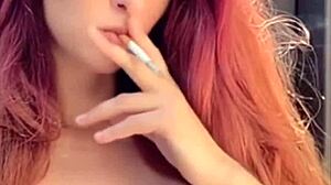 italian long hair big tits milf artemisia love sexy smoker fetish