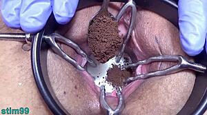 cervix gets stretched by bottle while wife drinks