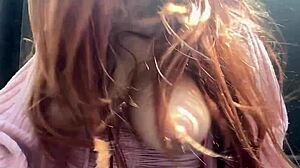 artemisia love bounces her big tits outside