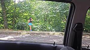 public car blowjob hotwife deisyyeraldine swallows stranger cum then flashes ass in medellin street