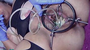 cervix gets stretched by bottle while wife drinks