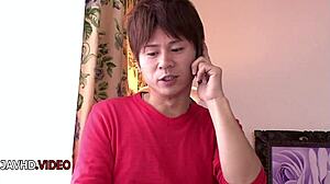 Japanese beauty gives sensual blowjob before rough sex