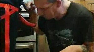 Pegging boyfriend ass to mouth in kitchen cornfield bathroom