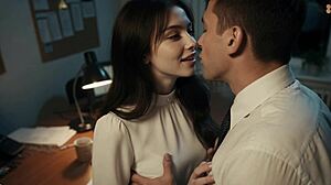 hot milf gets penetrated by her bosss big cock while her husband calls her - ai-generated content