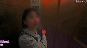 【elevator sex】「寒いんで抱き合いませんか？」休日のオフィスビル。初対面男女が挿入、中出し。