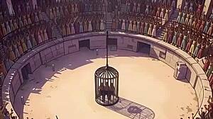 realistic beautiful futanari girls fuck guys hard with their giant cocks in the colosseum arena