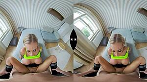 pizza girl blows delivery boy in vr