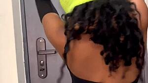 Two women share gentle intimate moments together