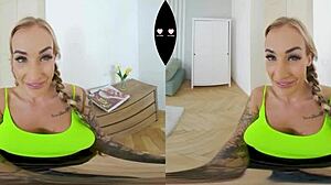 pizza girl blows delivery boy in vr