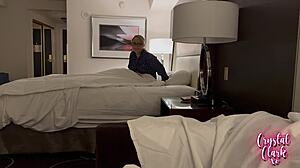 Stepmom Shares Hotel Room And Bed With Me