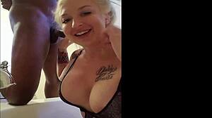 Leya falcon sucks bbc on phone
