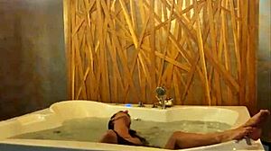 Teasing in the jacuzzi