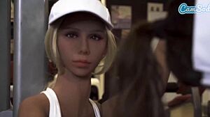 pawg milf gets roughly fucked by bwc in sex doll threesome in the gym