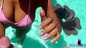 jenna foxx gets in pool for free blow